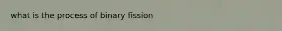 what is the process of binary fission