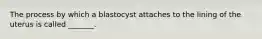 The process by which a blastocyst attaches to the lining of the uterus is called _______.