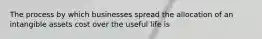 The process by which businesses spread the allocation of an intangible assets cost over the useful life is