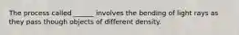 The process called ______ involves the bending of light rays as they pass though objects of different density.