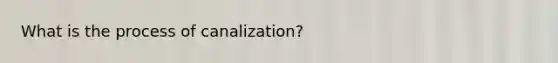 What is the process of canalization?