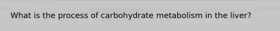 What is the process of carbohydrate metabolism in the liver?