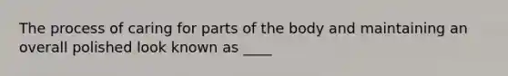 The process of caring for parts of the body and maintaining an overall polished look known as ____