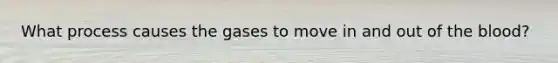 What process causes the gases to move in and out of the blood?