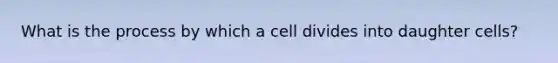 What is the process by which a cell divides into daughter cells?