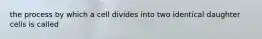 the process by which a cell divides into two identical daughter cells is called