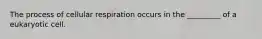 The process of cellular respiration occurs in the _________ of a eukaryotic cell.