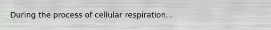 During the process of <a href='https://www.questionai.com/knowledge/k1IqNYBAJw-cellular-respiration' class='anchor-knowledge'>cellular respiration</a>...