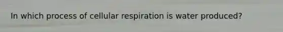 In which process of <a href='https://www.questionai.com/knowledge/k1IqNYBAJw-cellular-respiration' class='anchor-knowledge'>cellular respiration</a> is water produced?