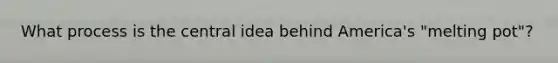 What process is the central idea behind America's "melting pot"?