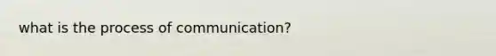 what is the process of communication?