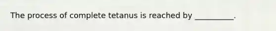 The process of complete tetanus is reached by __________.