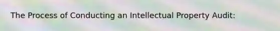 The Process of Conducting an Intellectual Property Audit: