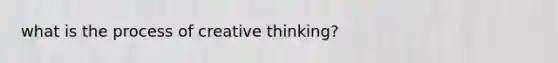 what is the process of creative thinking?