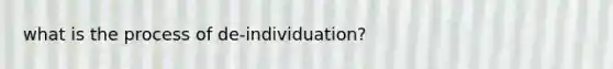 what is the process of de-individuation?