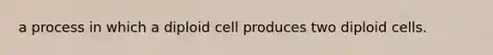 a process in which a diploid cell produces two diploid cells.