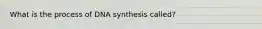 What is the process of DNA synthesis called?