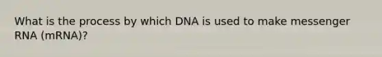 What is the process by which DNA is used to make messenger RNA (mRNA)?