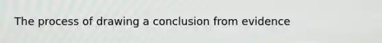 The process of drawing a conclusion from evidence