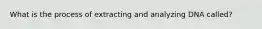 What is the process of extracting and analyzing DNA called?