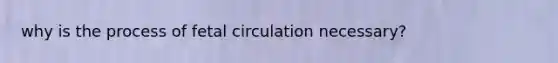 why is the process of fetal circulation necessary?