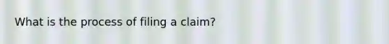 What is the process of filing a claim?