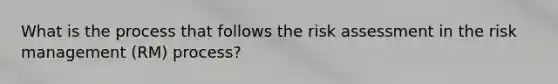 What is the process that follows the risk assessment in the risk management (RM) process?