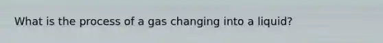 What is the process of a gas changing into a liquid?