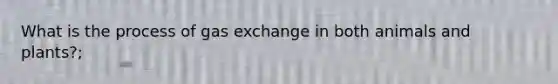 What is the process of gas exchange in both animals and plants?;