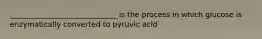 _____________________________ is the process in which glucose is enzymatically converted to pyruvic acid