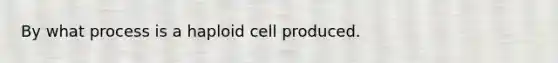 By what process is a haploid cell produced.