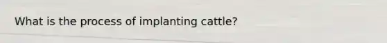 What is the process of implanting cattle?