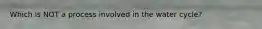 Which is NOT a process involved in the water cycle?
