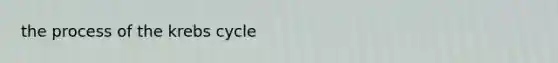 the process of the <a href='https://www.questionai.com/knowledge/kqfW58SNl2-krebs-cycle' class='anchor-knowledge'>krebs cycle</a>
