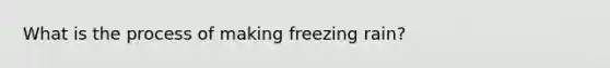 What is the process of making freezing rain?