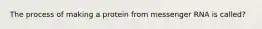 The process of making a protein from messenger RNA is called?