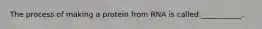 The process of making a protein from RNA is called ___________.