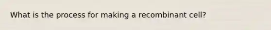 What is the process for making a recombinant cell?