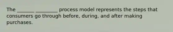 The _______ _________ process model represents the steps that consumers go through before, during, and after making purchases.