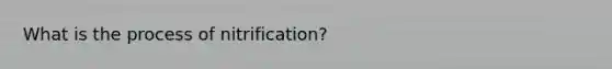 What is the process of nitrification?