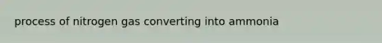 process of nitrogen gas converting into ammonia