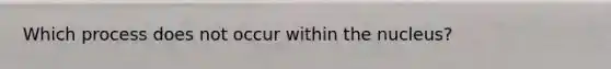 Which process does not occur within the nucleus?