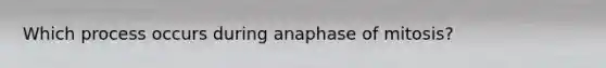 Which process occurs during anaphase of mitosis?