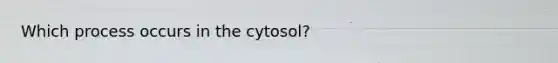 Which process occurs in the cytosol?