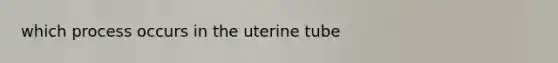 which process occurs in the uterine tube