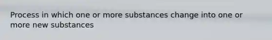 Process in which one or more substances change into one or more new substances