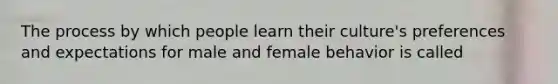 The process by which people learn their culture's preferences and expectations for male and female behavior is called