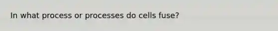 In what process or processes do cells fuse?