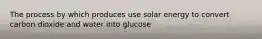 The process by which produces use solar energy to convert carbon dioxide and water into glucose