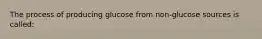 The process of producing glucose from non-glucose sources is called: